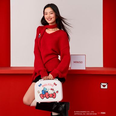 BlindLab Maleta De Mano Sanrio Hello Kitty Sintética Blanca 29x22x14 cm Portátil