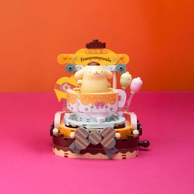 BlindLab Bloques De Construcción Sanrio Pompompurin Coffe Cup 12.5x10.5x14.5 cm Colorful Amusement Park 296+ Piezas